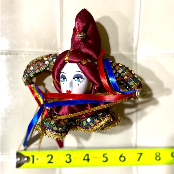 Naturally Mask New Orleans Good Luck Mardi Gras Ceramic Bells Collectible Faces - Picture 6 of 9